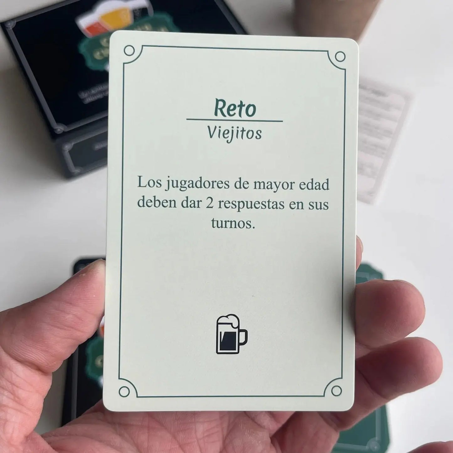 Carta de reto juego Cultura Chupística Retos de AHB Games
